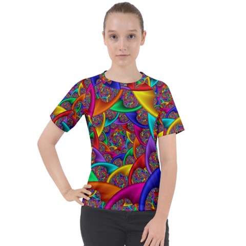 Color Spiral Women s Sport Raglan Tee by Proyonanggan