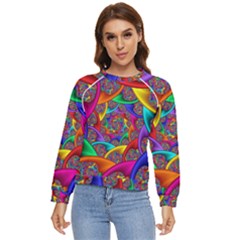 Color Spiral Women s Long Sleeve Raglan Tee