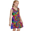 Color Spiral Kids  Sleeveless Tiered Mini Dress View3