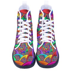 Color Spiral Men s High-top Canvas Sneakers by Proyonanggan