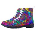 Color Spiral Men s High-Top Canvas Sneakers View2