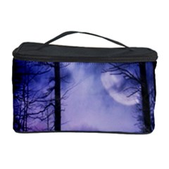 Moonlit A Forest At Night With A Full Moon Cosmetic Storage Case by Proyonanggan