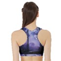 Moonlit A Forest At Night With A Full Moon Sports Bra with Border View2