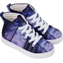 Moonlit A Forest At Night With A Full Moon Kids  Hi-Top Skate Sneakers View3