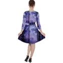 Moonlit A Forest At Night With A Full Moon Quarter Sleeve Ruffle Waist Dress View2