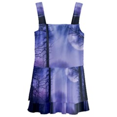 Moonlit A Forest At Night With A Full Moon Kids  Layered Skirt Swimsuit by Proyonanggan