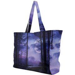 Moonlit A Forest At Night With A Full Moon Simple Shoulder Bag