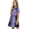 Moonlit A Forest At Night With A Full Moon Kids  Puff Sleeved Dress View3