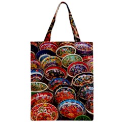 Art Background Bowl Ceramic Color Zipper Classic Tote Bag by Proyonanggan