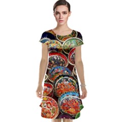 Art Background Bowl Ceramic Color Cap Sleeve Nightdress by Proyonanggan