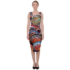 Art Background Bowl Ceramic Color Sleeveless Pencil Dress by Proyonanggan