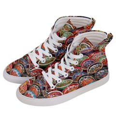 Art Background Bowl Ceramic Color Men s Hi-top Skate Sneakers