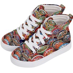 Art Background Bowl Ceramic Color Kids  Hi-top Skate Sneakers