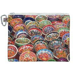 Art Background Bowl Ceramic Color Canvas Cosmetic Bag (xxl)