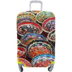 Art Background Bowl Ceramic Color Luggage Cover (large)