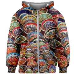 Art Background Bowl Ceramic Color Kids  Zipper Hoodie Without Drawstring