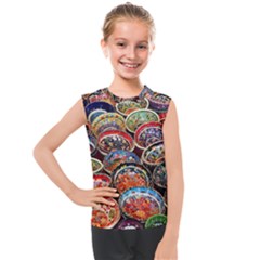 Art Background Bowl Ceramic Color Kids  Mesh Tank Top