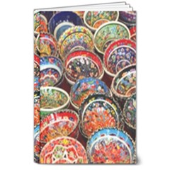 Art Background Bowl Ceramic Color 8  X 10  Hardcover Notebook