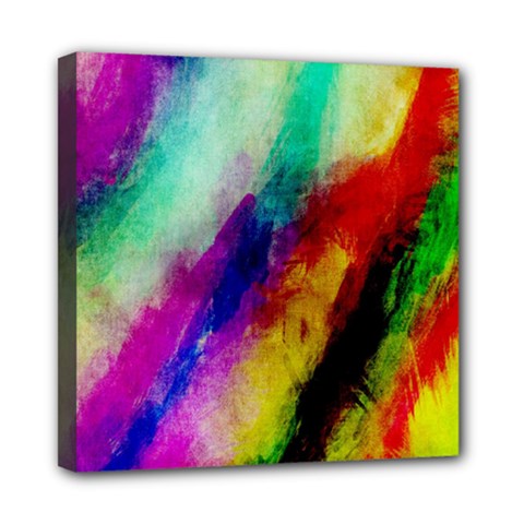 Colorful Abstract Paint Splats Background Mini Canvas 8  X 8  (stretched)