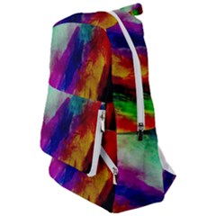 Colorful Abstract Paint Splats Background Travelers  Backpack