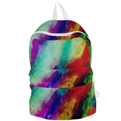 Colorful Abstract Paint Splats Background Foldable Lightweight Backpack