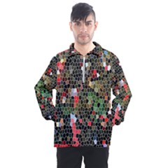 Colorful Abstract Background Men s Half Zip Pullover by Proyonanggan