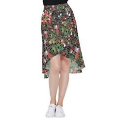 Colorful Abstract Background Frill Hi Low Chiffon Skirt by Proyonanggan