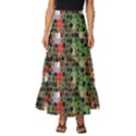 Colorful Abstract Background Tiered Ruffle Maxi Skirt View1