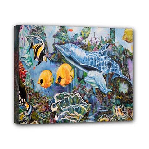 Colorful Aquatic Life Wall Mural Canvas 10  X 8  (stretched) by Proyonanggan