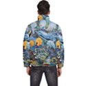 Colorful Aquatic Life Wall Mural Men s Puffer Bubble Jacket Coat View4