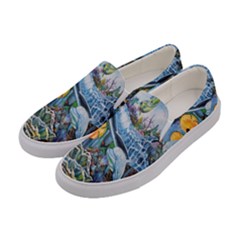 Colorful Aquatic Life Wall Mural Women s Canvas Slip Ons by Proyonanggan