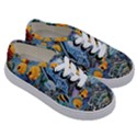 Colorful Aquatic Life Wall Mural Kids  Classic Low Top Sneakers View3