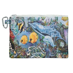 Colorful Aquatic Life Wall Mural Canvas Cosmetic Bag (xl) by Proyonanggan