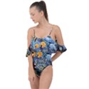 Colorful Aquatic Life Wall Mural Drape Piece Swimsuit View1