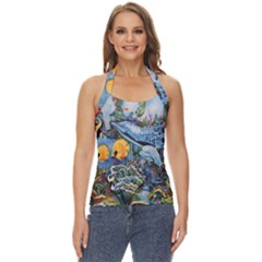 Colorful Aquatic Life Wall Mural Basic Halter Top by Proyonanggan