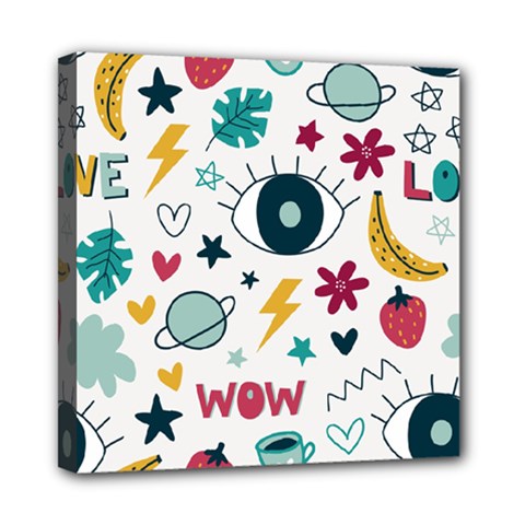 Love Pattern Mini Canvas 8  X 8  (stretched) by Proyonanggan