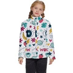 Love Pattern Kids  Puffer Bubble Jacket Coat by Proyonanggan