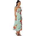 Seahorse Seashell Starfish Shell Tie-Strap Tiered Midi Chiffon Dress View3