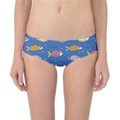 Sea Fish Blue Submarine Animal Classic Bikini Bottoms