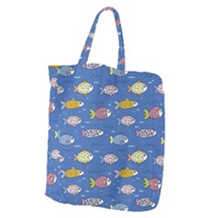 Sea Fish Blue Submarine Animal Giant Grocery Tote