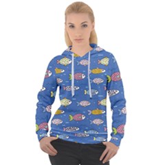 Sea Fish Blue Submarine Animal Women s Overhead Hoodie