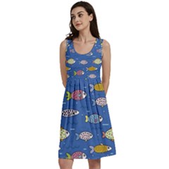 Sea Fish Blue Submarine Animal Classic Skater Dress