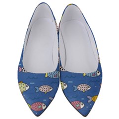 Sea Fish Blue Submarine Animal Women s Low Heels by Proyonanggan