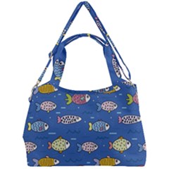 Sea Fish Blue Submarine Animal Double Compartment Shoulder Bag by Proyonanggan