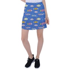 Sea Fish Blue Submarine Animal Tennis Skirt by Proyonanggan