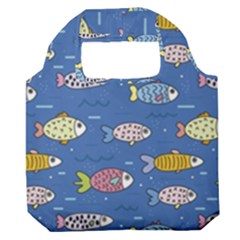 Sea Fish Blue Submarine Animal Premium Foldable Grocery Recycle Bag by Proyonanggan