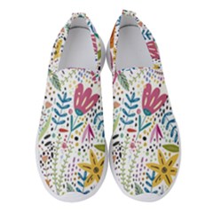 Flowers Nature Wallpaper Background Women s Slip On Sneakers