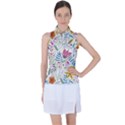 Flowers Nature Wallpaper Background Women s Sleeveless Polo Tee View1