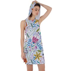 Flowers Nature Wallpaper Background Racer Back Hoodie Dress