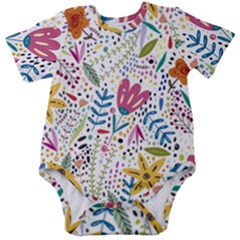 Flowers Nature Wallpaper Background Baby Short Sleeve Bodysuit